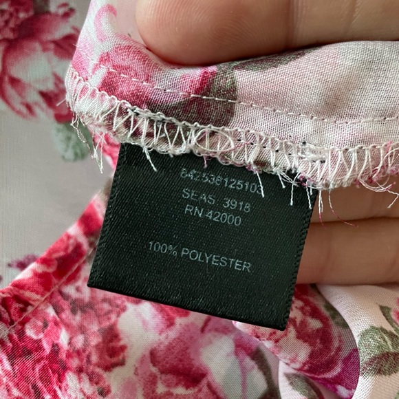 Joe Boxer Pink Floral Short Sleeve Open Kimono Cover Up Cardigan - Picture 6 of 7